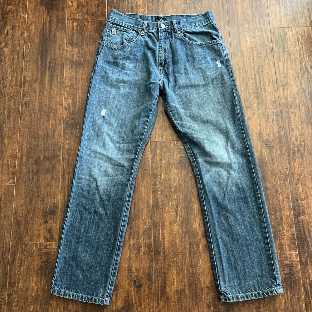Marc Ecko Distressed Blue Straight Jeans